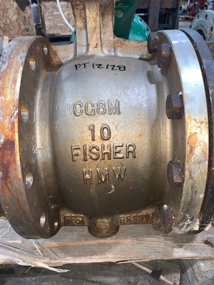 10" -150# Type V150 Fisher V-Ball Control Valve , Stainless