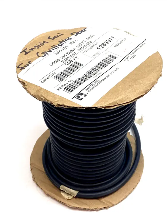 Used MANTALINE CORD .256 BUNA CUSTOM GUILLOTINE DOOR SEAL 90FT Seals & Gaskets | Maverick Industrial Sales #1101885