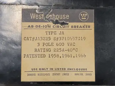 USED WESTINGHOUSE JA3225