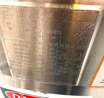 HOLLOWAY 225 Gallon Sanitary Double Motion Reactor REACTORS | EcReCon Inc (8)