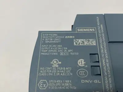 USED SIEMENS SITOP PSE200U SELECTIVITY MODULE 4-CHAN. OUTPUT 24VDC