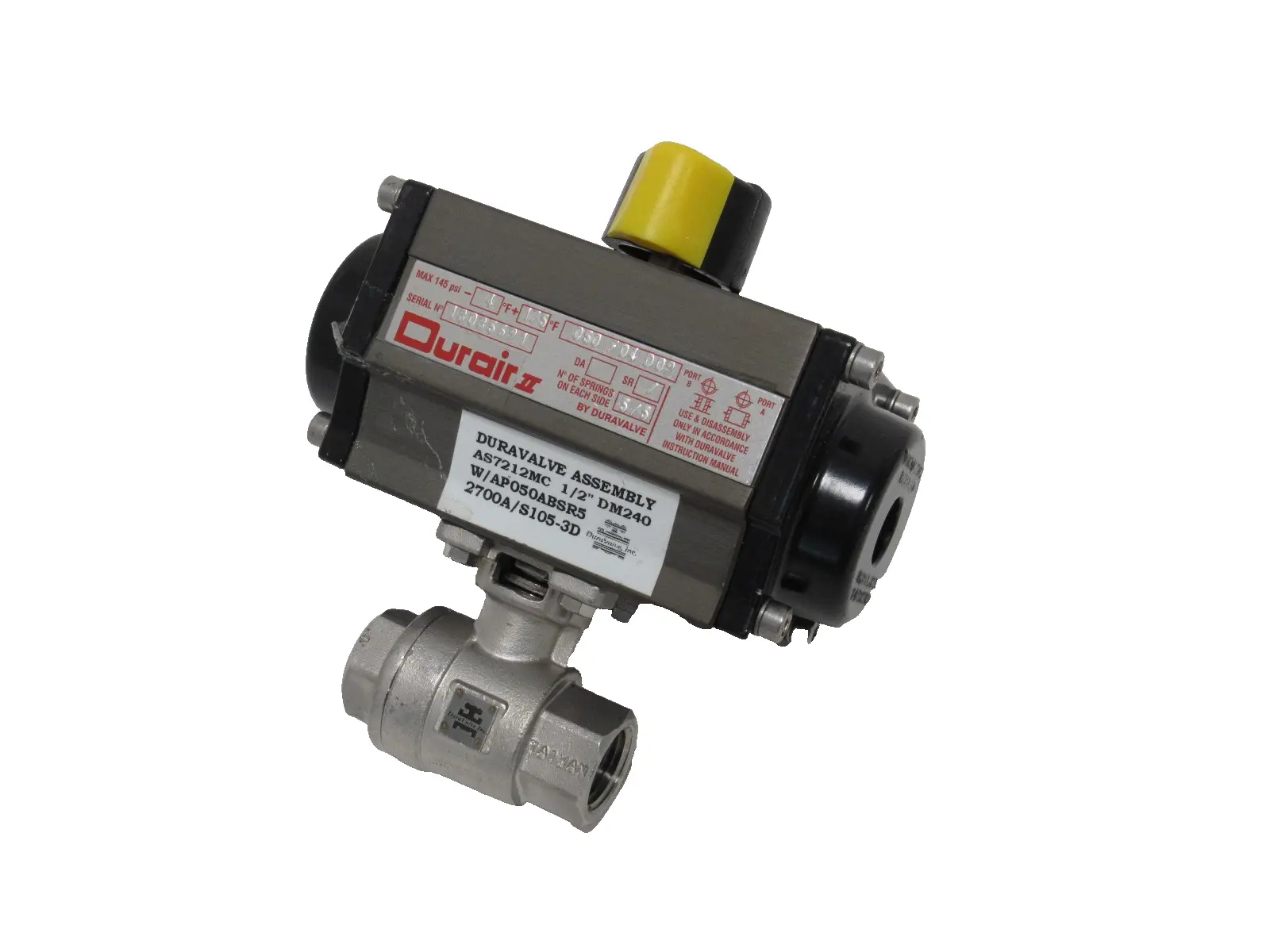 NEW DURAVALVE AS7212MC ACTUATOR VALVE 1/2" 3M310 AP050ABSR5