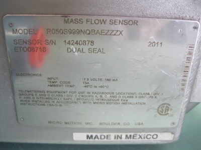 USED Micro Motion R050