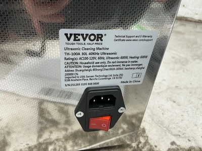 Used VEVOR TH-100A Ultrasonic Cleaning Systems Michigan US | Miedema Asset Management Group #1327314