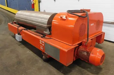 SCI LW 350 x 1550mm oilfield decanter centrifuge skid, 304SS.