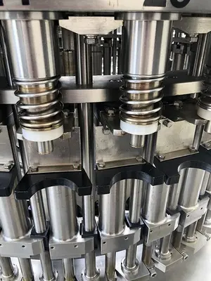 USED 2014 ZHANG J IAGANG, BEIJING CHINA TRI-BLOCK 40 VALVE BOTTLE RINSER, FILLER, CAPPER