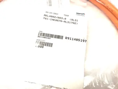 NEW BOSCH REXROTH POWER CABLE RKL4802/003,0 (RLS1701-INK0670-RLS1702)
