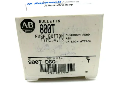NEW LOT OF 3 ALLEN BRADLEY 800T-D6Q PUSH BUTTON SERIES T 800TD6Q