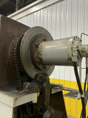 30,000 LBS X 36" PERFECTO COIL FEED LINE, COIL REEL UNCOILER & STRAIGHTENER: YOBRO #24871