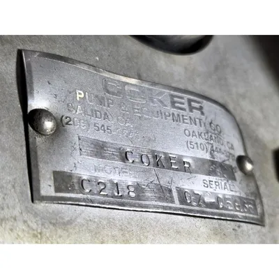 NEW COKER PUMP & EQUIPMENT CO. C218