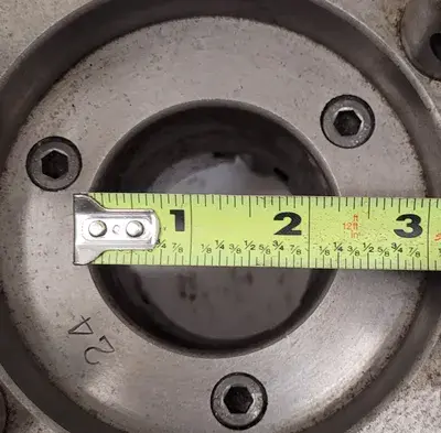 8-1/4" DIAMETER, 3 JAW LATHE CHUCK WITH 2.25" THROUGH HOLE AND D1-6 MOUNT TYPE
