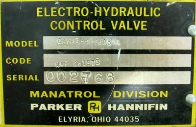 NEW PARKER DSVHS-400X0594 SERVO VALVE DSVHS400X0594
