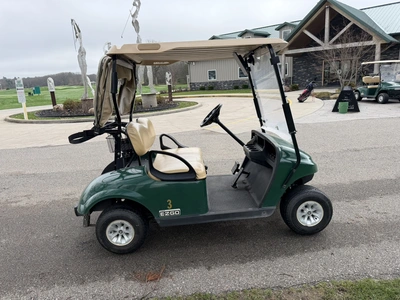 (1) 2015 E-Z-Go golf cart with a Kawasaki gas engine, includes Club canopy and ball washer, fold-dow...
