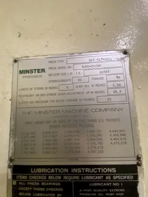 USED 1986 MINSTER # 7