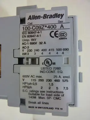 USED ALLEN BRADLEY 100-C16Z.400 SER A