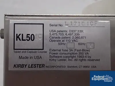USED Kirby Lester Kirby Lester Tablet Counter, Model KL50ic