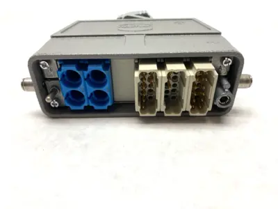USED HARTING HOOD CONNECTOR ASSEMBLY W/ 3X 09140123001 & 2X 09140024501