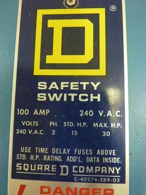USED SQUARE D H-323 A