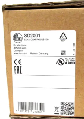 NEW EFECTOR SDN21DGXFPKG/US-100 COMPRESSED AIR METER SD2001 SDN21DGXFPKGUS10