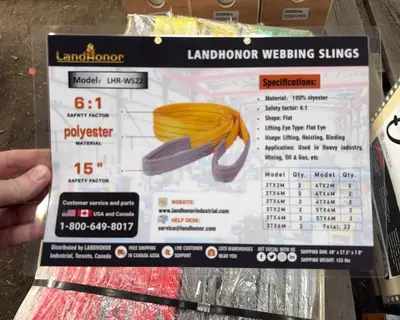 Landhonor Pallet Quantity of Webbing Slings (LHR-WS22)
