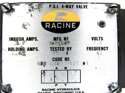 NEW RACINE FD4-DSKS-902S-01 VALVE 654008 FD4DSKS902S01