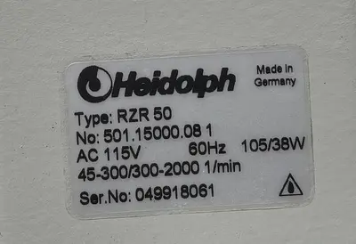 USED HEIDOLPH RZR 50 HOMOGENIZER 300-2000 RPM W/ BARNANT 50001-92 STAND 115V HOMOGENIZER 300-2000 RPM W/ BARNANT 50001-92 STAND 115V