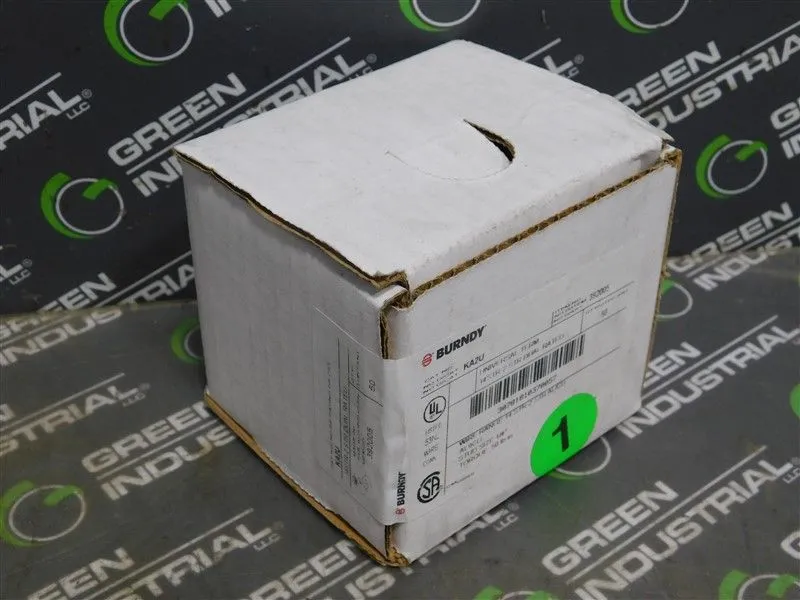 Box of 50 Burndy KA2U Termination Lugs AL9CU 1/4" Stud 50 lb-in Torque New