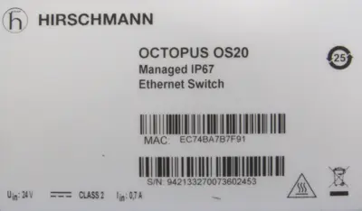 NEW HIRSCHMANN OCTOPUS OS20 ETHERNET SWITCH OS20-000800T5T5T5-TBBY999GMSE3S
