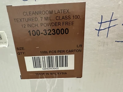 PIP 100-323000 L CLEANROOM LATEX TEXTURED 7MI