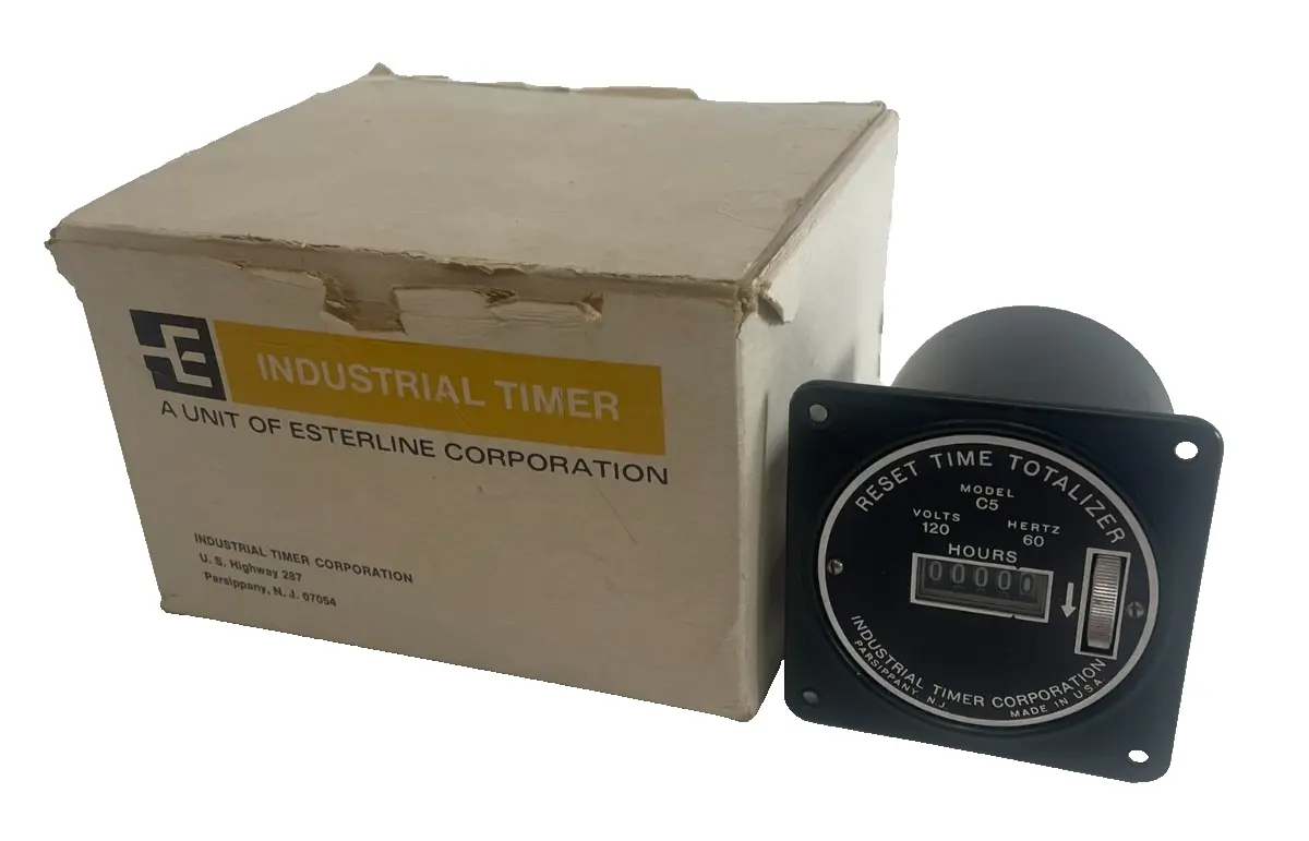 NEW INDUSTRIAL TIMER CORP. C-5 RESET TIME TOTALIZER 120V 60HERTZ C5