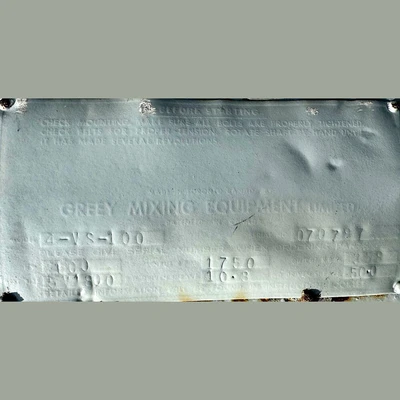 USED GREEY MIXING EQUIPMENT 4-VS-100