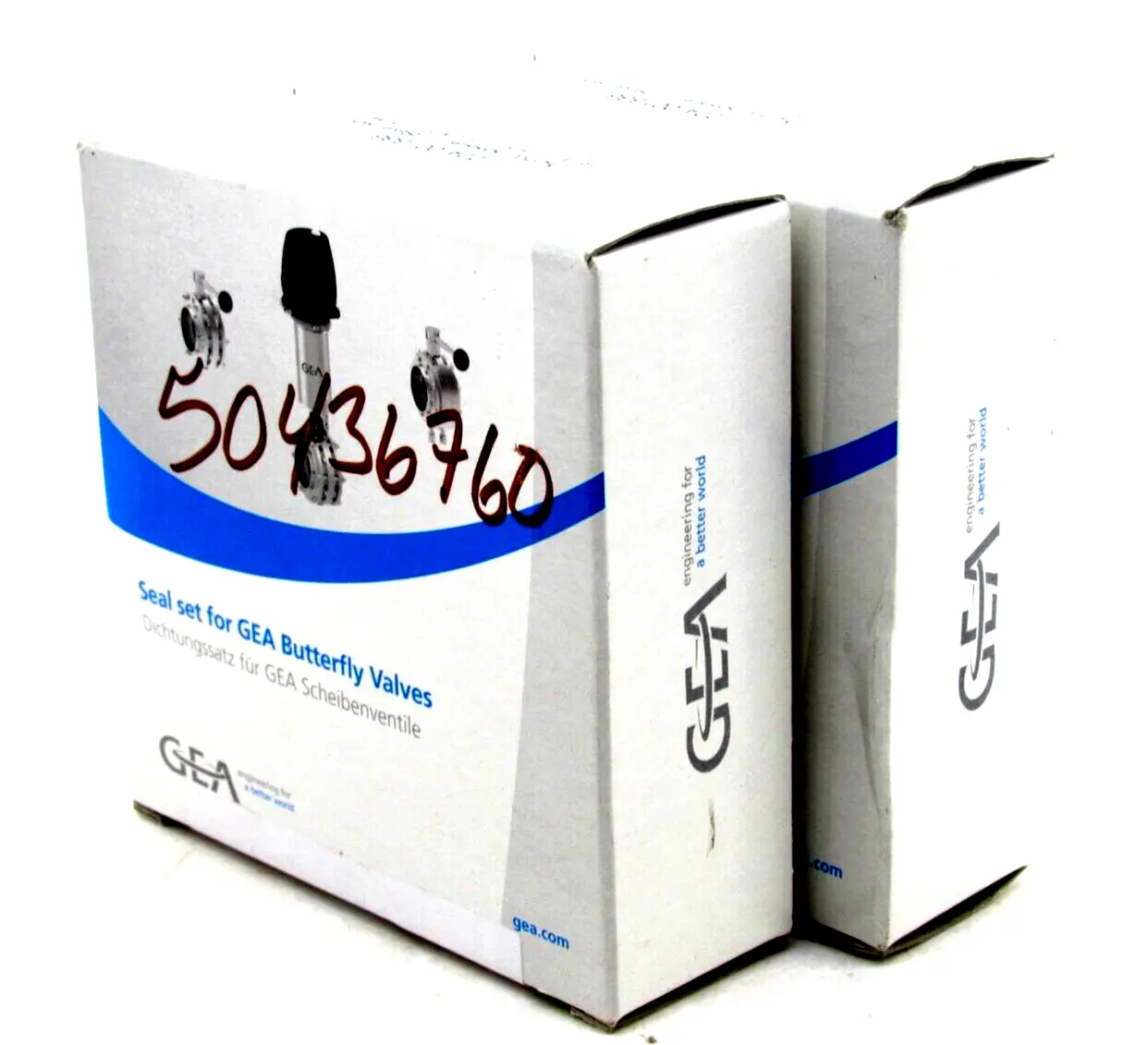 NEW LOT OF 2 GEA 224-001336 SEAL SET BFV-7 SS 1,5"OD 224001336