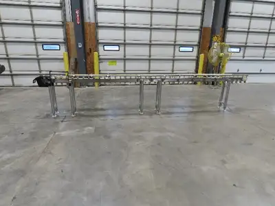 QC Industries 17' Automation Indexing Conveyor 2" Modular Cleated Timing Belt