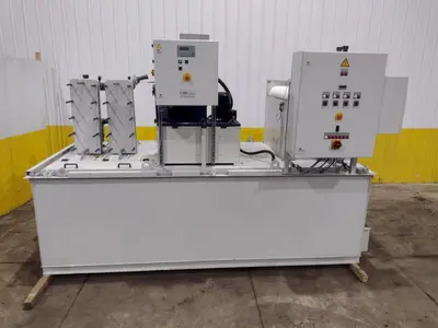 30 GPM ZYKLOMAT MODEL #AKBF-R CONTINUOUS FILTER COOLANT SYSTEM, WITH DRAG-OUT & TURBO-HKS CENTRIFUGE SEPERATOR: YOBRO #24734