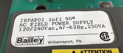 Bailey Controls IEPAF01 infi 90 AC Field Power Supply Module 3F