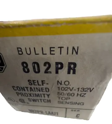 ALLEN BRADLEY 802PR-LAAJ1 PROXIMITY SWITCH SER. C 802PRLAAJ1 NEW, SURPLUS
