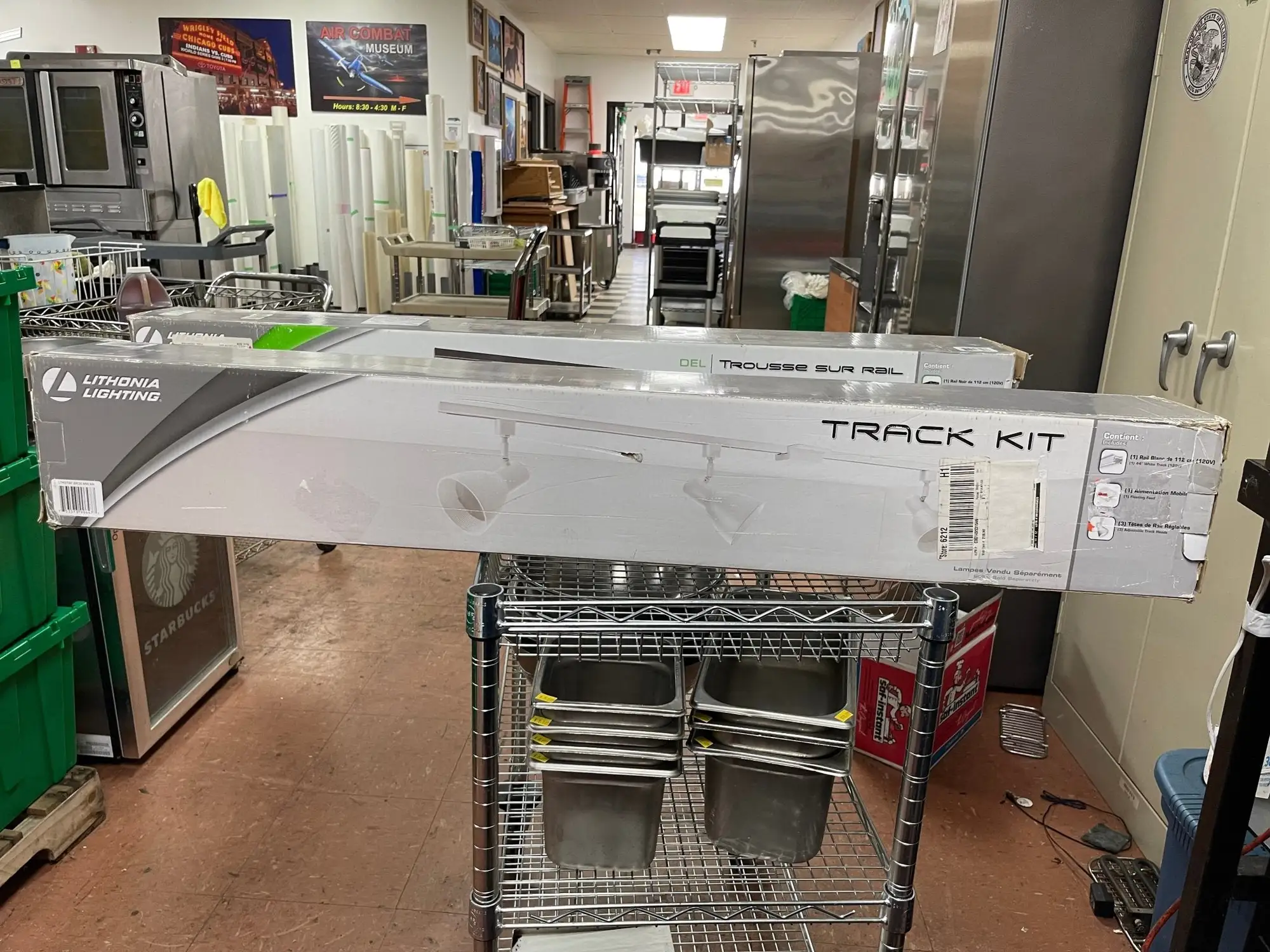 New | in-Stock Lithonia New Lithonia Lighting Series Track Kit 44" 3-Light Matte White LED Linear Track Lighting Kit Lighting Illinois US | Falcon Restaurant Supply #1376075