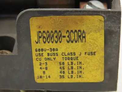 Bussmann JP60030-3CORA Pyramid /Open Style Fuse Block 600V-30A 3 Pole Lot of 6