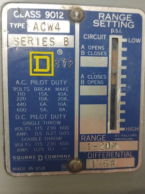 USED Square D 9012ACW4
