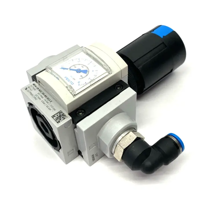 Used Festo Modular Pressure Regulator 527690 w/ 3/8" Adapters Air Pressure Regulators Michigan US | Maverick Industrial Sales #1395024