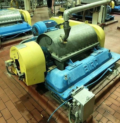 (3) Bird 18 x 28 solid bowl decanter centrifuges, 316SS.
