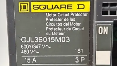 Square D GJL36015M03 PowerPact Mag-Gard Circuit Breaker, 15A, 480V Loc4D45