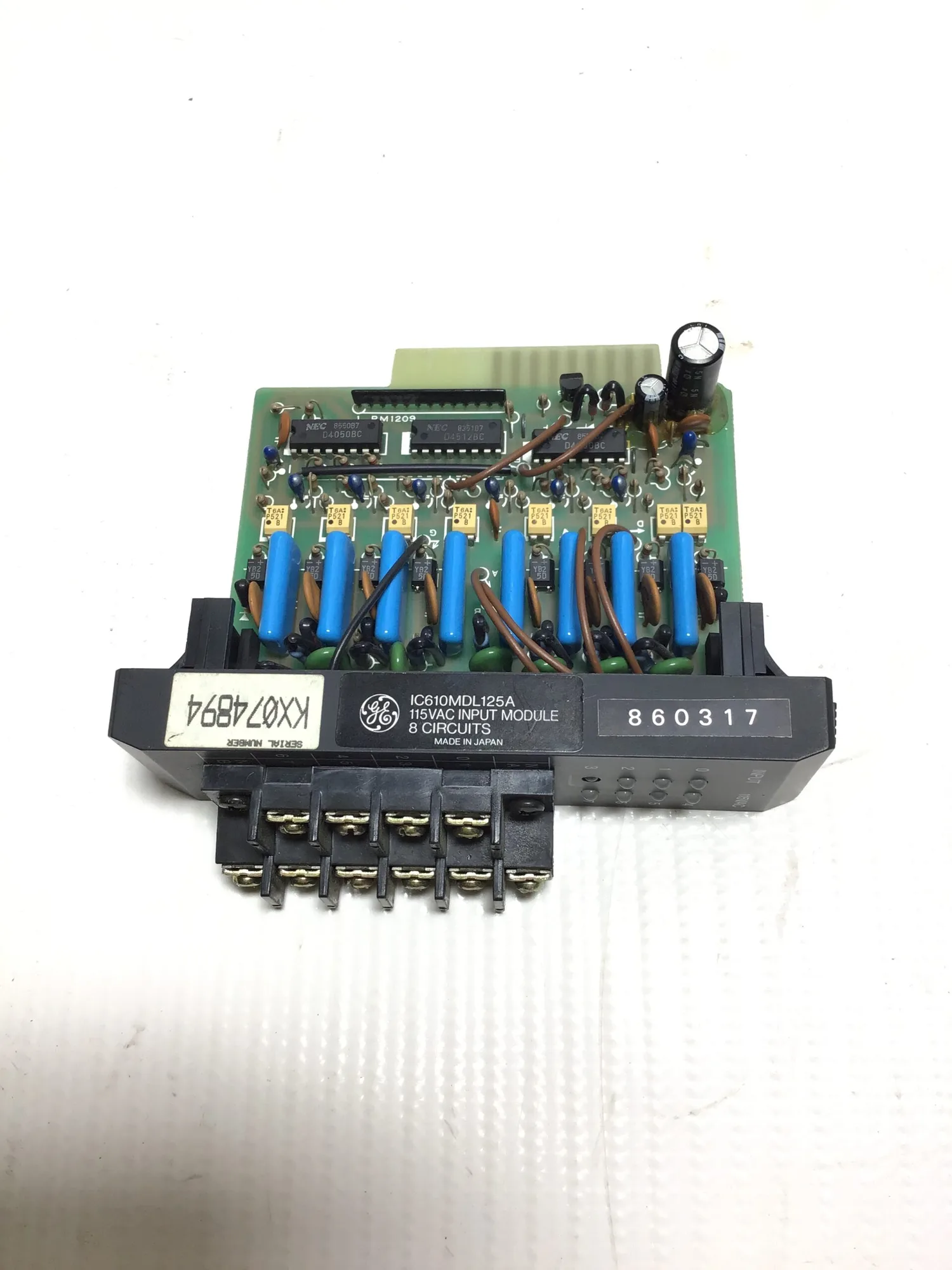 GE Fanuc IC610MDL125A Series One PLC Input Module 8 Circuits 115VAC