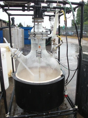 100L QVF Glass Hemispherical Vessel VS 100/P1L