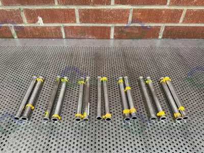 USED LOT OF 2 - 316 STAINLESS STEEL PIPE STRAIGHT CONNECTOR 8" X 3/4"