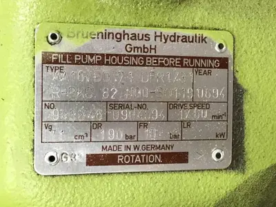 USED BRUENINGHAUS HYDROMATIK AA10V5071 DFR1/3R-PKC62N00-SO119