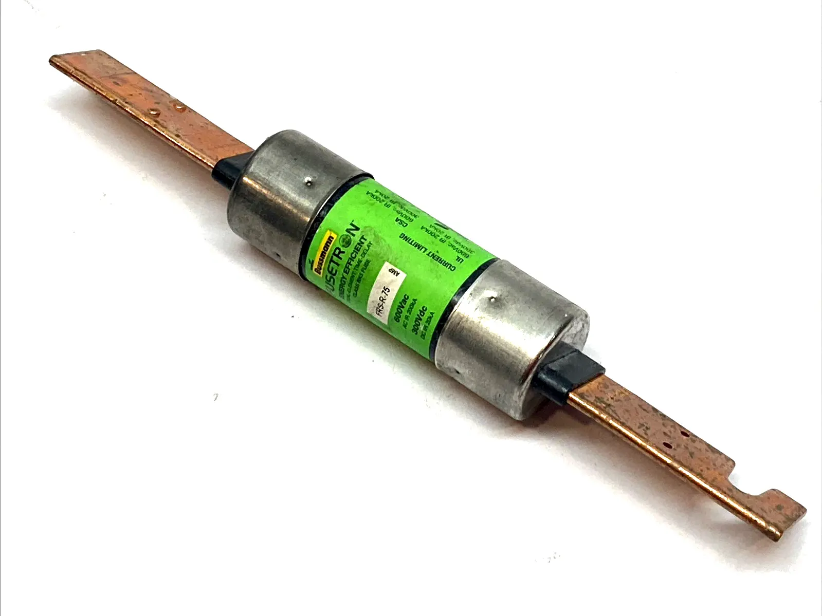 USED BUSSMANN 600V TIME DELAY FUSE CLASS RK5 DUAL ELEMENT