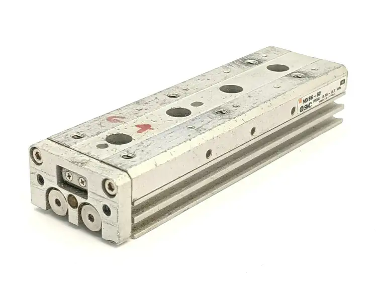 Used SMC Dual Rod Air Slide Table 6mm Bore, 50mm Stroke Pneumatic Cylinders Michigan US | Maverick Industrial Sales #1393574