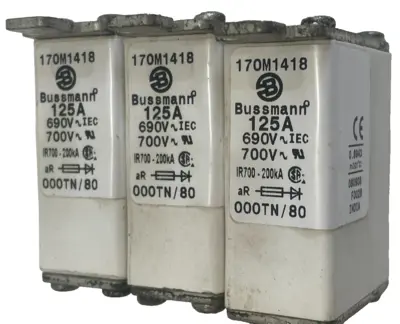 NEW BUSSMANN 170M1418 FUSE 125AMP LOT OF 3