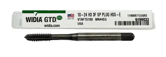 Widia 10-24 Cobalt Spiral Point Plug Tap 3 Flute H3 USA Made
